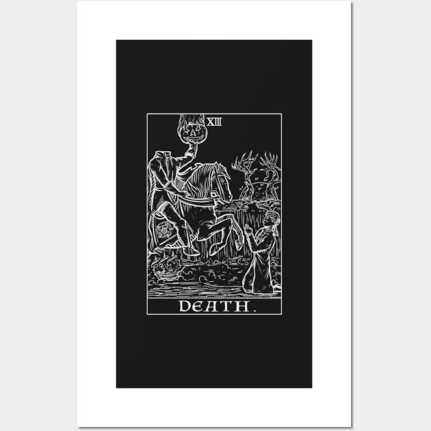 Death Tarot Card The Headless Horseman Wall Art by TheGhoulishGarb